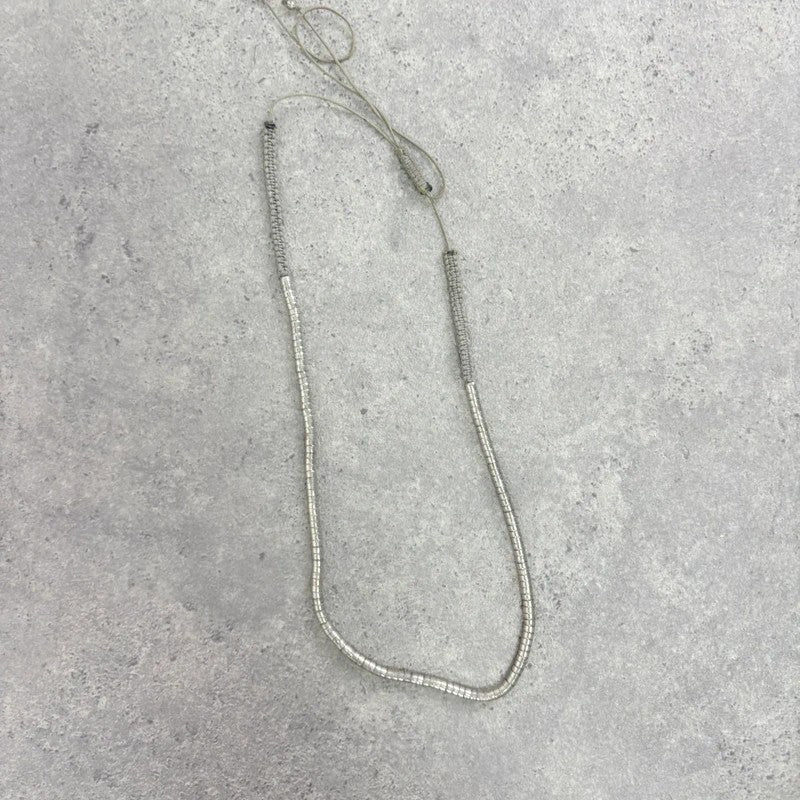 Silver beaded necklace