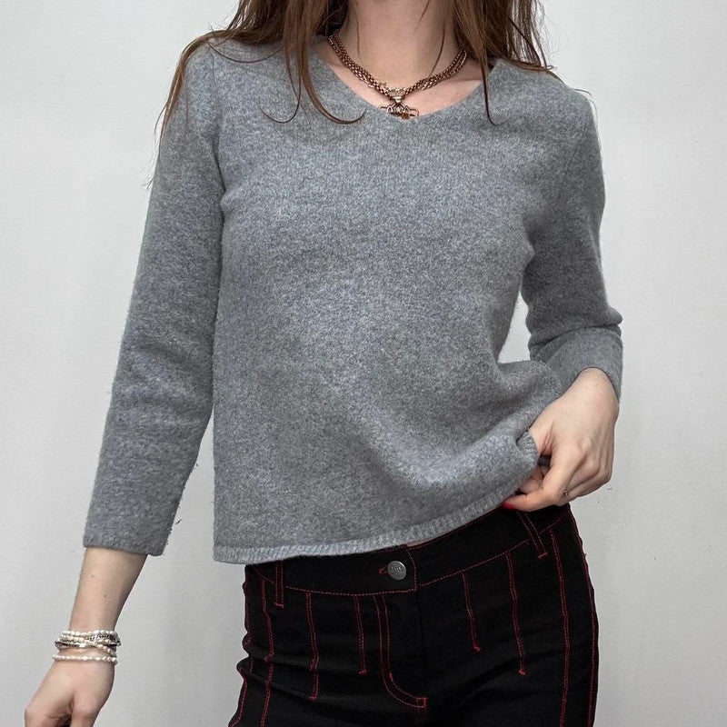 grey wool angel knit jumper