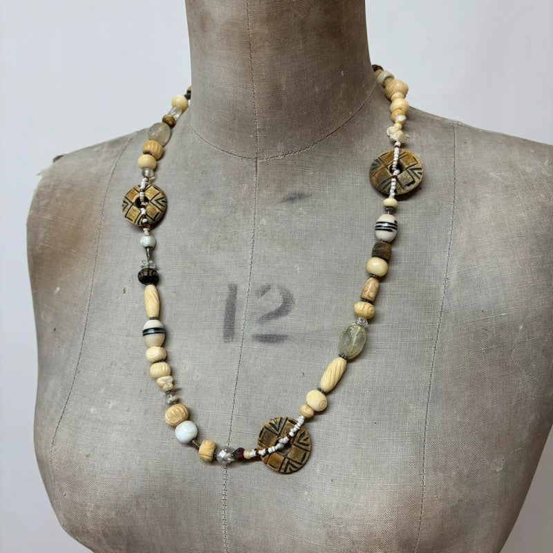 Chunky boho hippie necklace