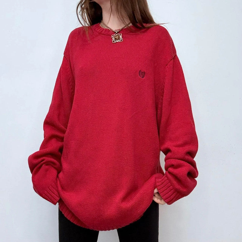 chunky slouchy knitted jumper