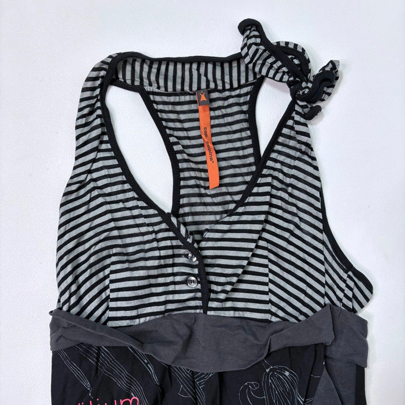 black striped Cop Copine midi dress