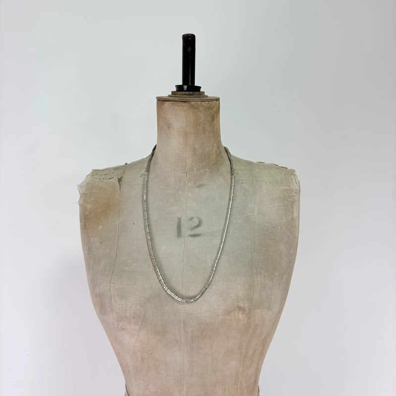 Silver beaded necklace