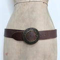 brown leather boho circle belt