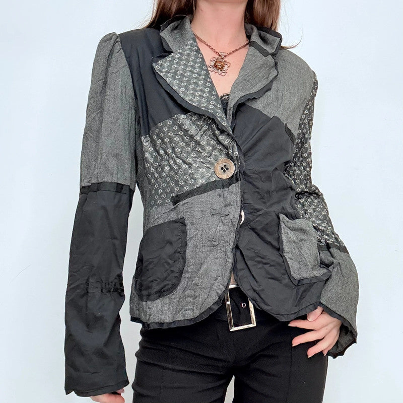 crinkle patchwork grunge fairy jacket