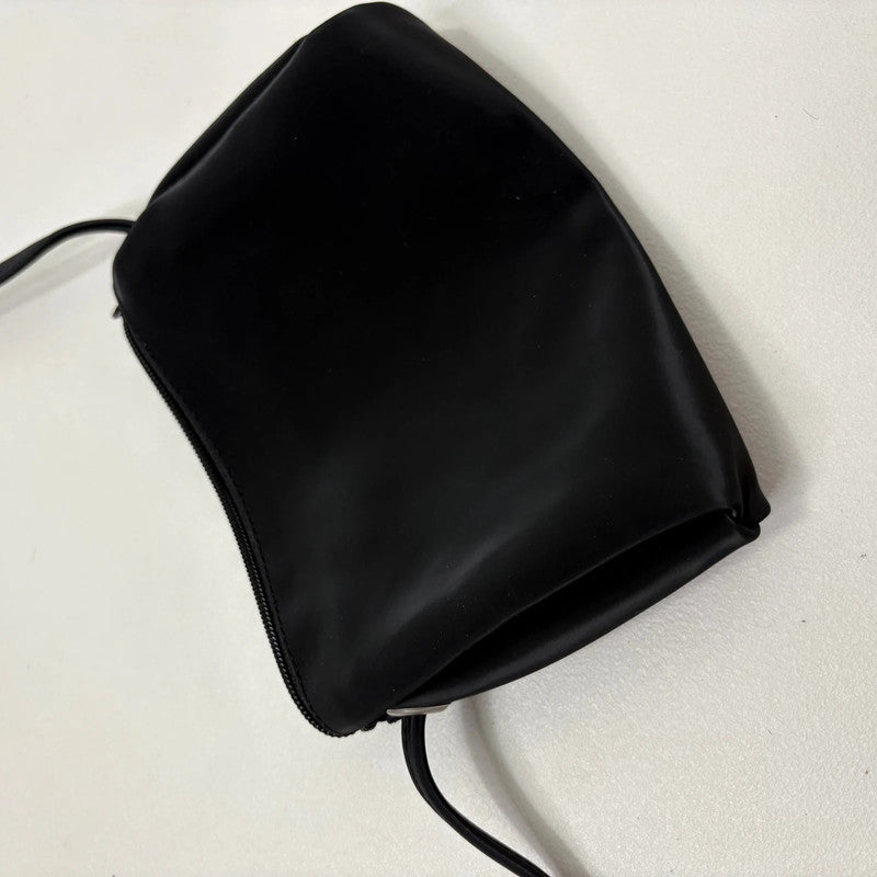 black nylon mini crossbody bag
