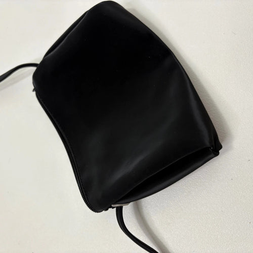 black nylon mini crossbody bag