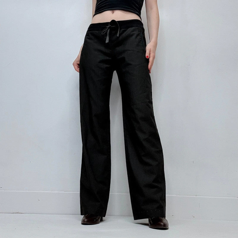 Cop Copine dark grey drawstring low rise trousers