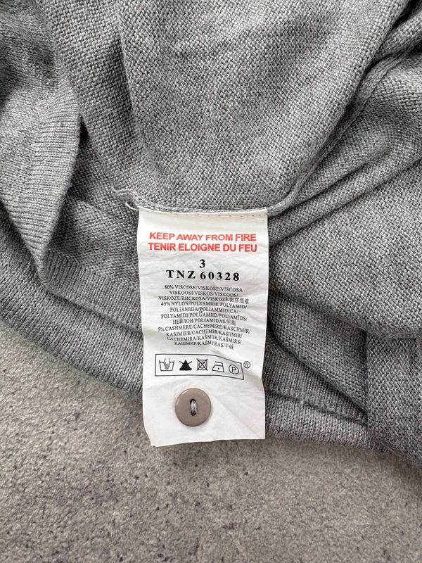 slouchy grey knit long sleeve mini dress