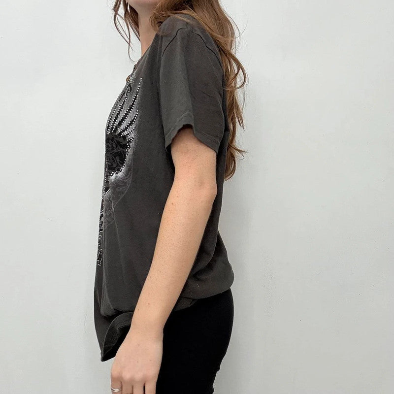 studded graphic grunge t-shirt