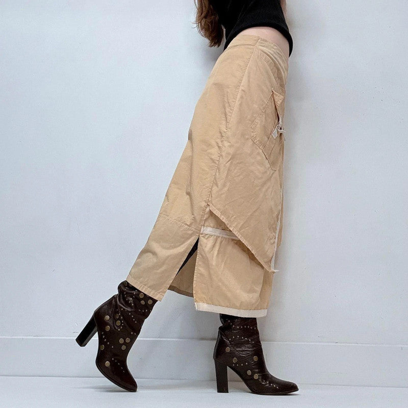 tan asymmetric utility skirt