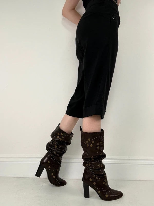 black cropped capri pants