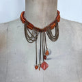 boho draped chain fairy gemstone necklace