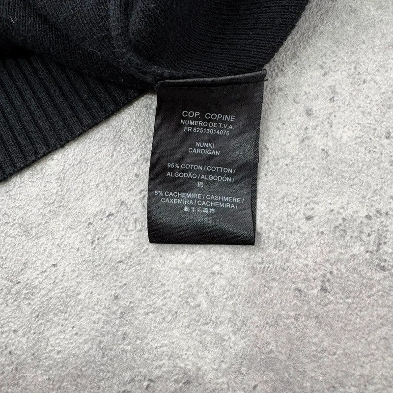 Black cop copine utility cardigan