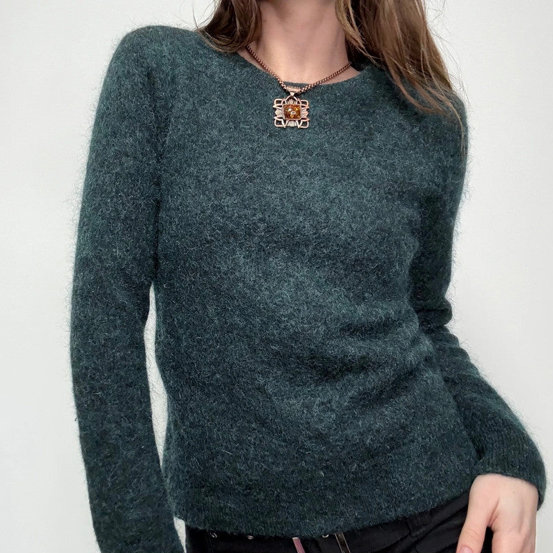 dark green wool knitted jumper