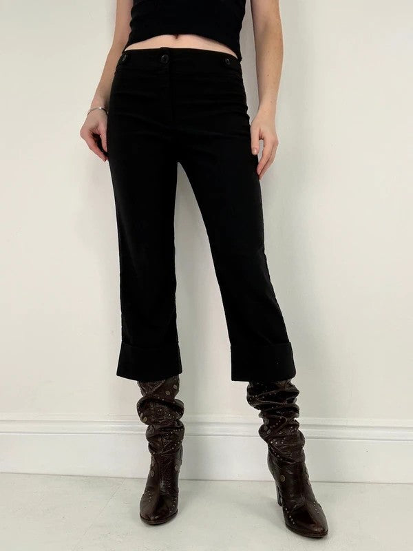 black cropped capri paints
