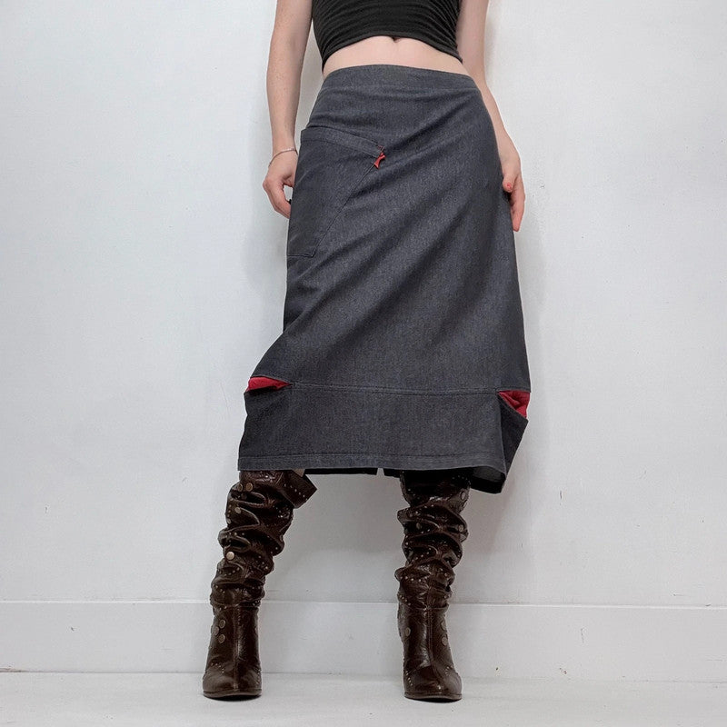 denim Cop Copine structured barrel skirt
