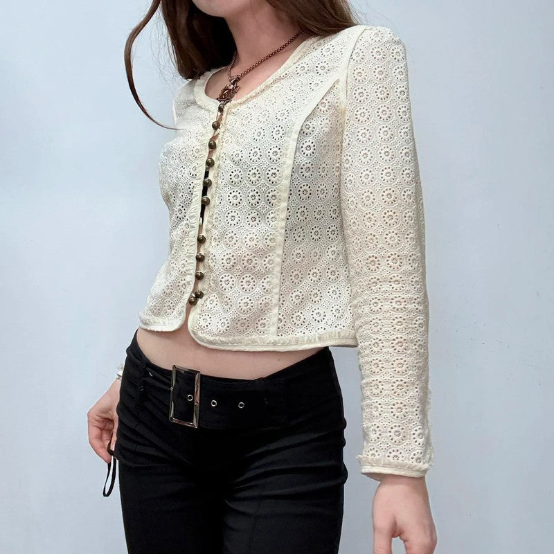 cream embroidered regency blouse