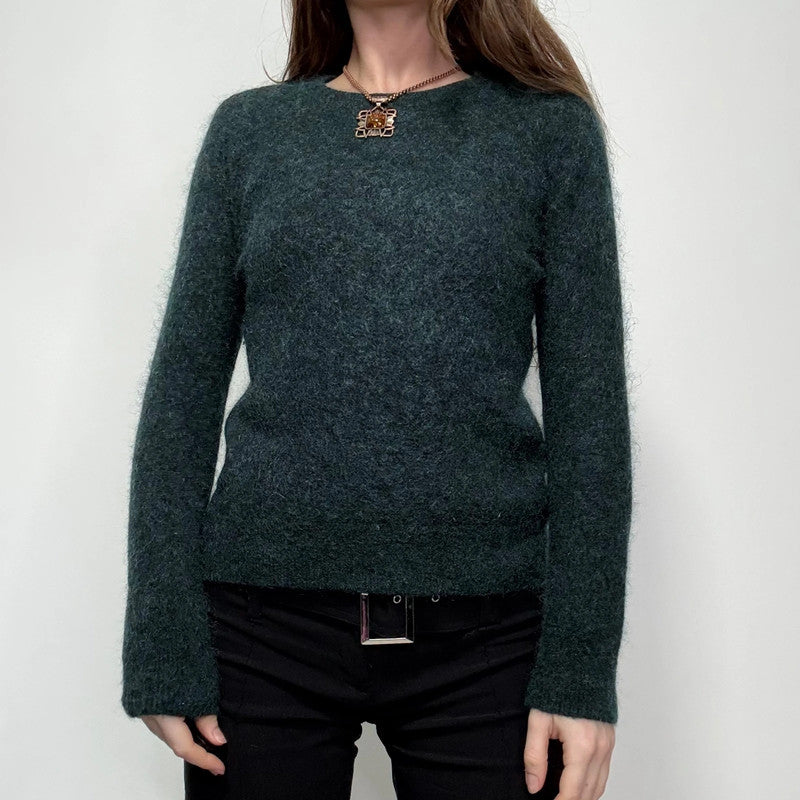 dark green wool knitted jumper
