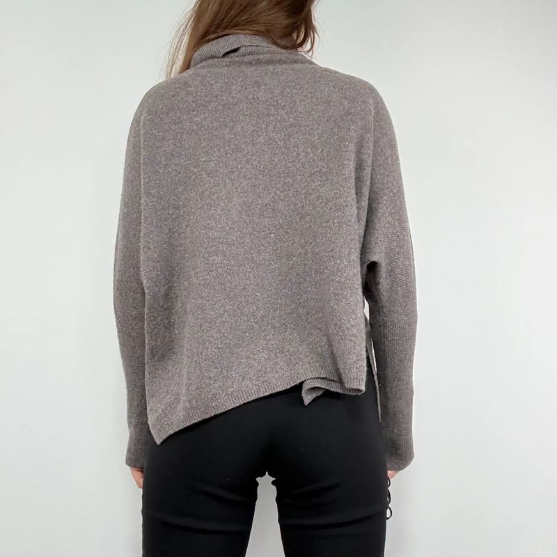 brown slouchy cashmere batwing jumper
