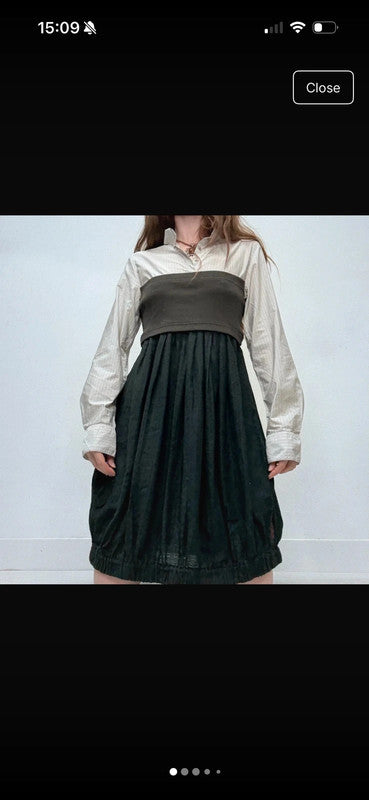 Cop Copine pleated puff midi dress