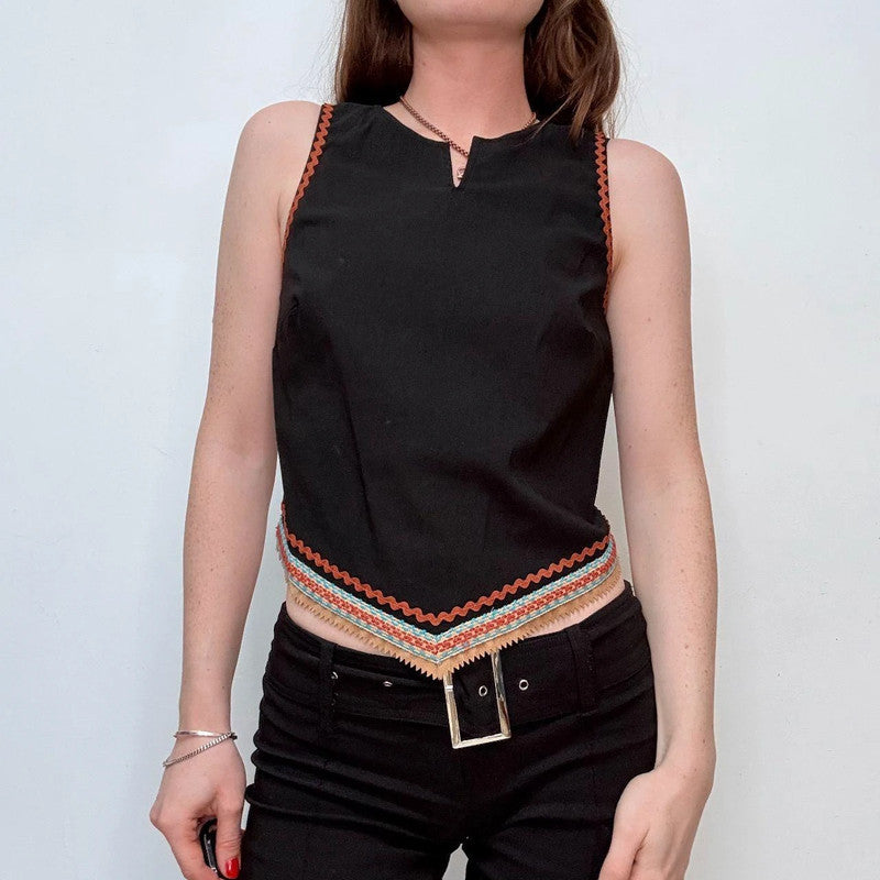 cropped fitted western vest