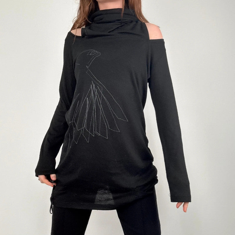 black slouchy Cop Copine t-shirt