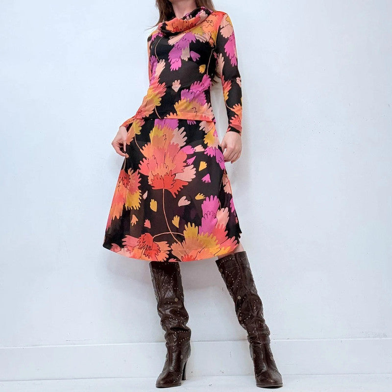 Vintage graphic 60s printed two-piece Italian set