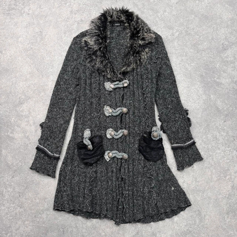 grey knitted grunge fairy cardigan