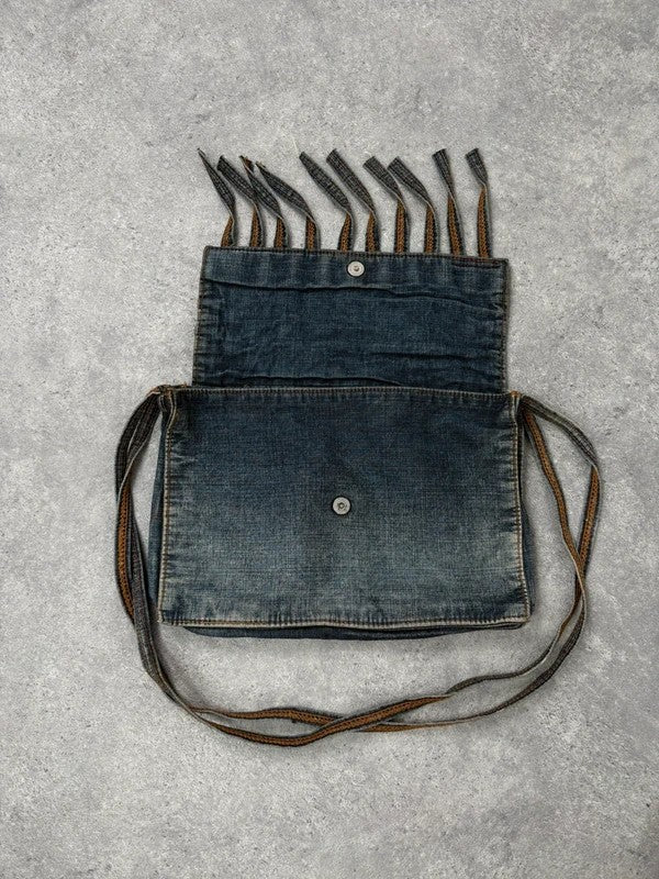 Denim woven tassel Miss sixty crossbody bag
