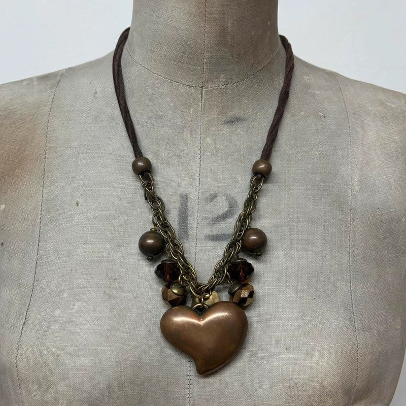 chunky oversized heart necklace