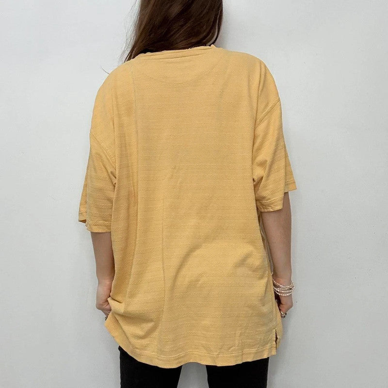 baggy short sleeve yellow Reebok t-shirt