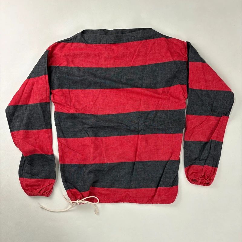 oversized striped cotton chore shirt