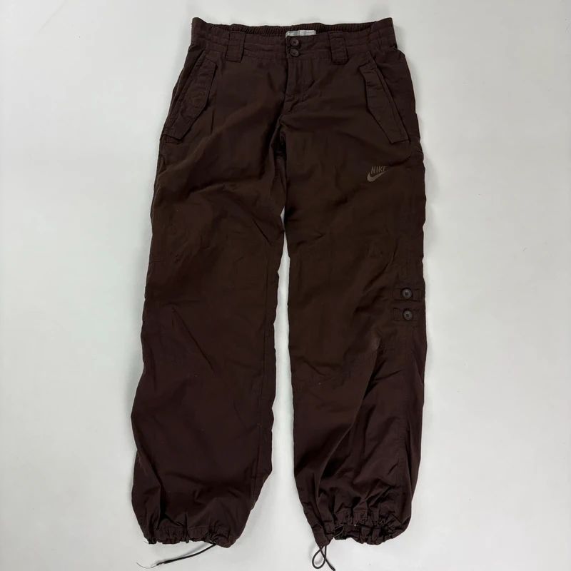 brown Nike low rise tracksuit bottoms