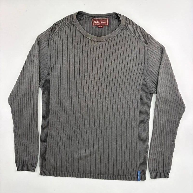 Ribbed Slouchy Distressed Jumper