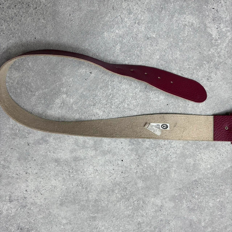 red leather chunky belt