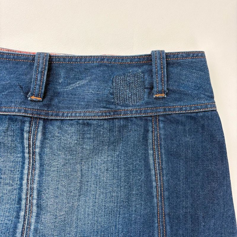 asymmetric denim Diesel mini skirt