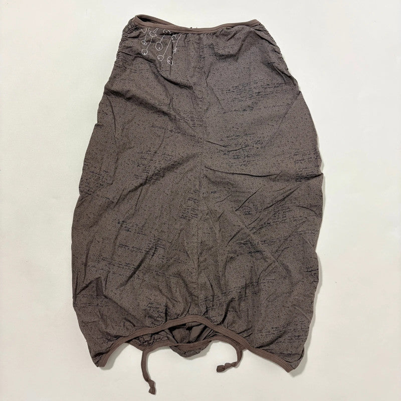 brown cop copine gathered stuctured maxi skirt