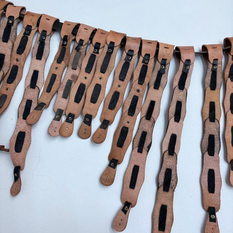 studded leather hanging boho belt