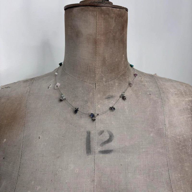 wire gem necklace