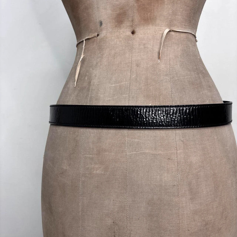 black leather belt