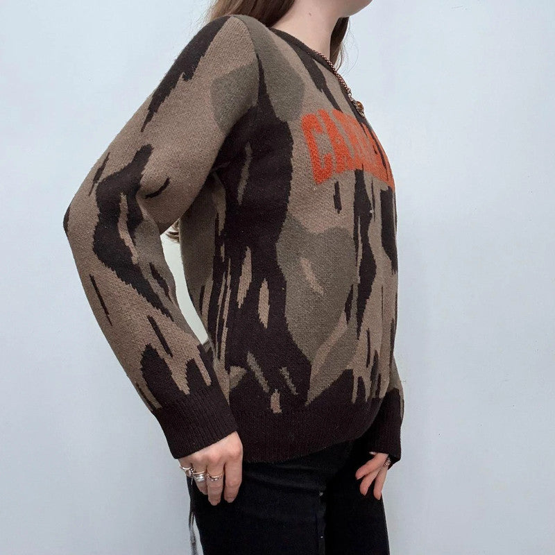 carhartt utility camo knit jumper