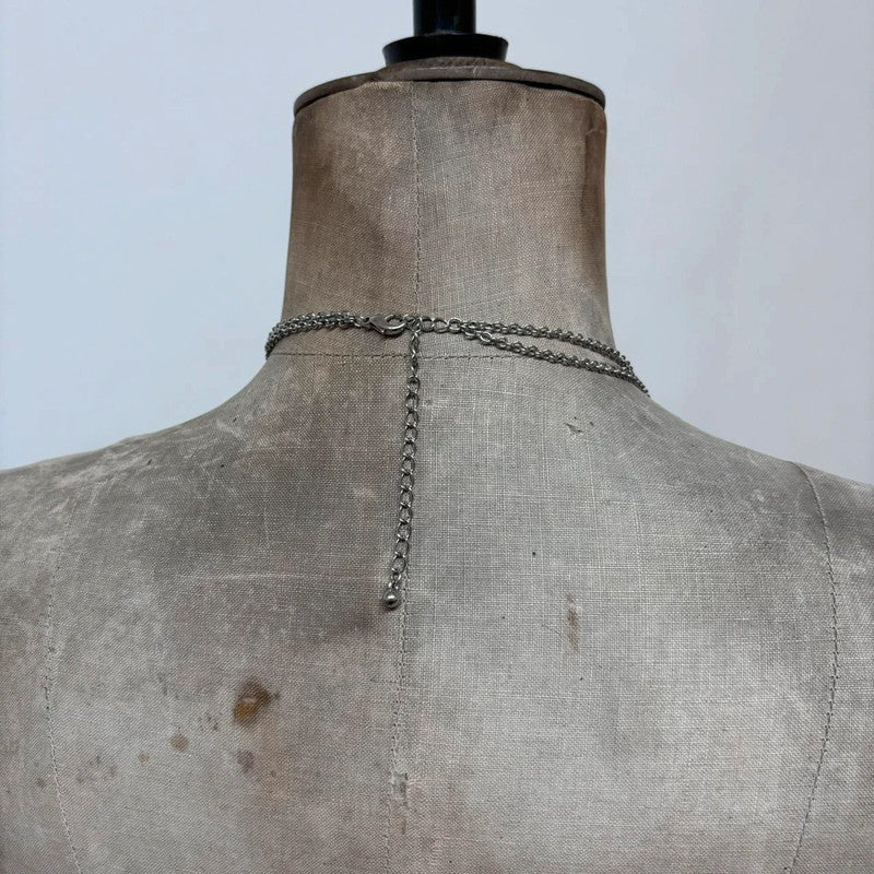 silver heart charm necklace