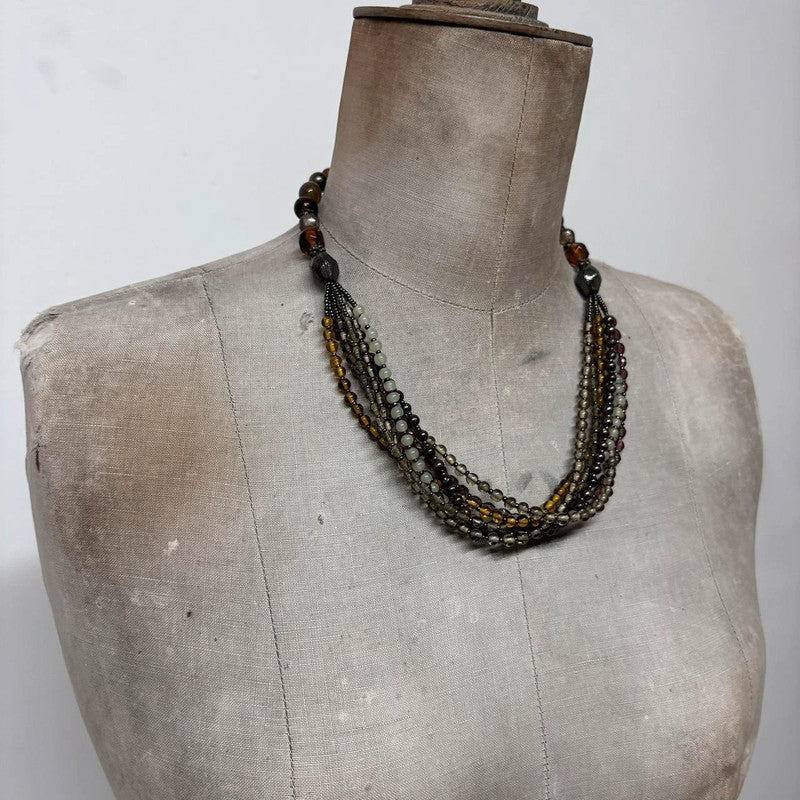 beaded layer summer necklace