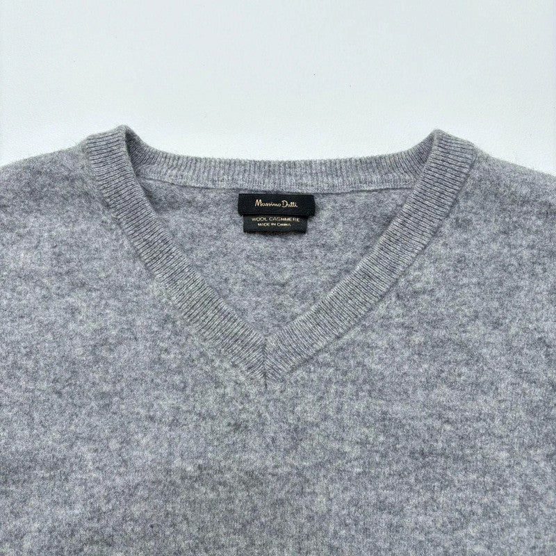 grey slouchy wool knitted jumper