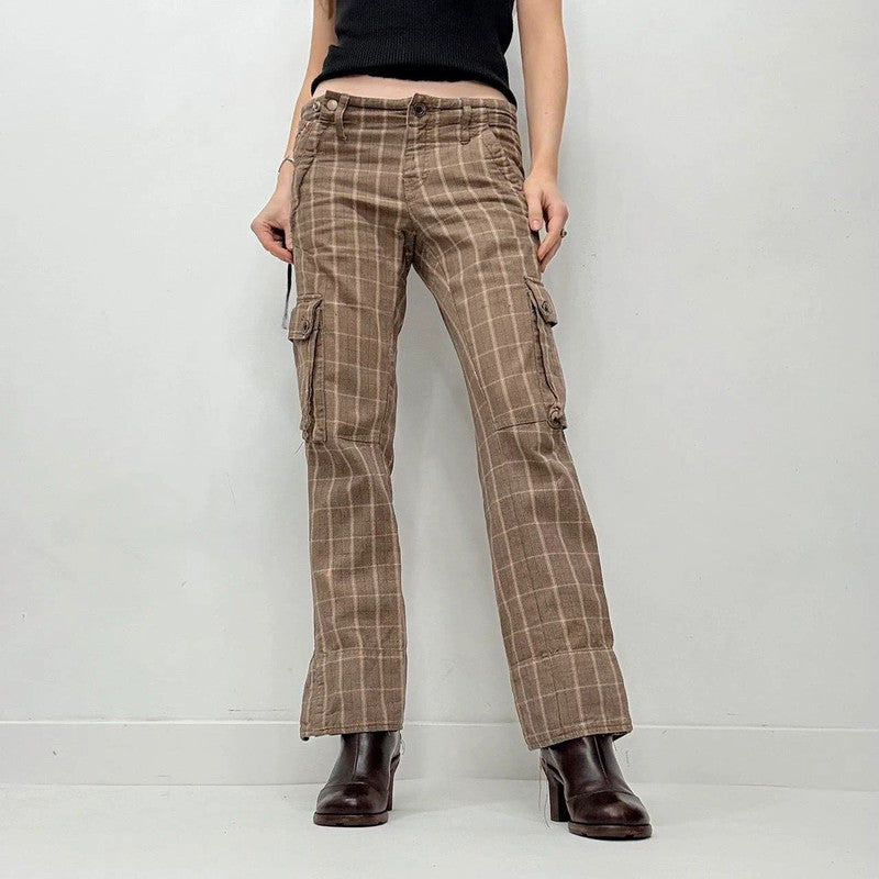pinstripe diesel low rise trousers