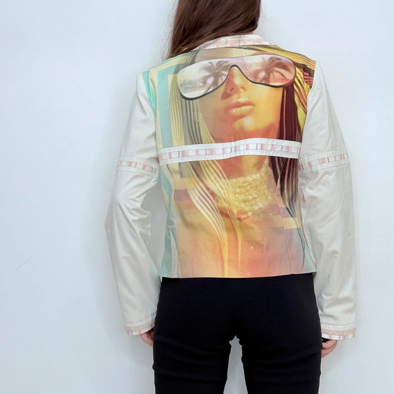 fitted cropped custo Barcelona jacket