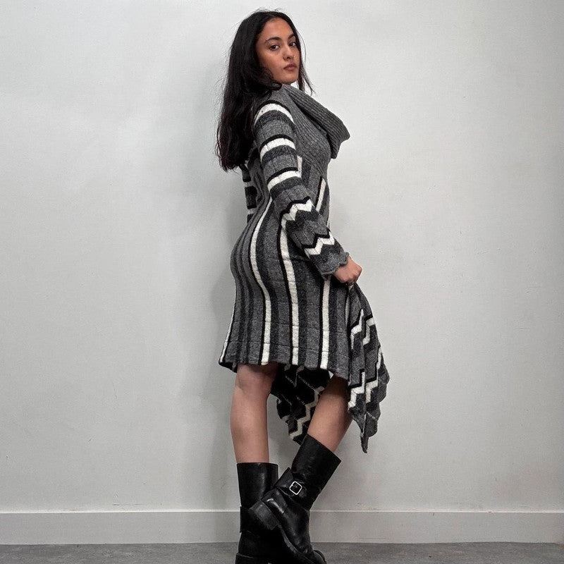 knitted slouchy wool dress