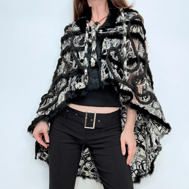 knitted grunge Save the Queen cape