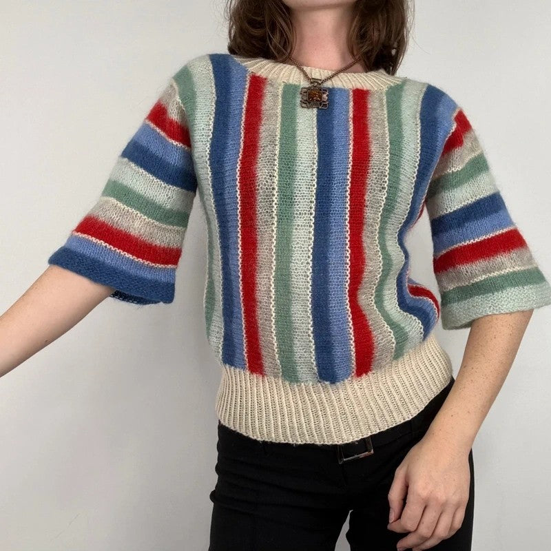 vintage 70s mohair flared jumper