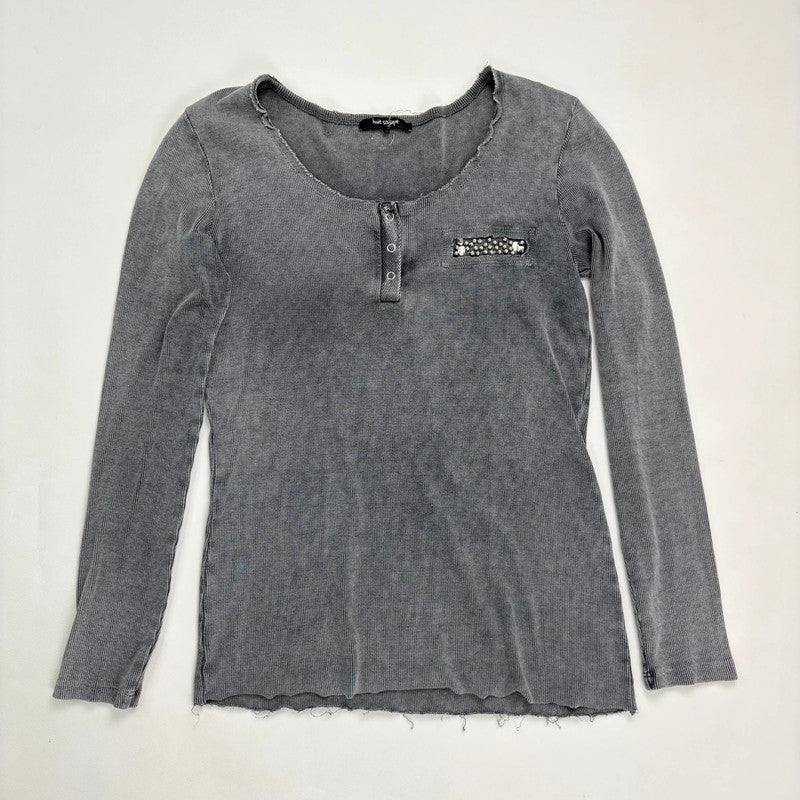 slouchy grey distressed t-shirt